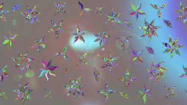 Raster - stok. Eskiz arkaplan modeli. Yapraklı çiçekler ve kır çiçekli papatya çayı..