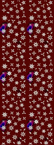 Küçük çiçekteki sevimli çiçek deseni. Güzel kumaş deseni. Raster illüstrasyonu. Güzel karalamalı çiçek deseni çiz..