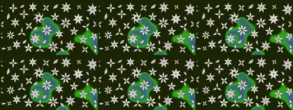 Çizim çiçek deseni duvar kâğıdı olarak kullanılabilir. Gri renkli çiçekler. Raster illüstrasyonu.