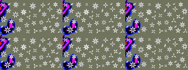 Desen, çizim, çiçek sınırı. Çiçek çelengi. Güzel, parlak, pürüzsüz kumaş, tuval. Kıvırcık, parlak örgü. Eski moda arka plan. Raster illüstrasyonu.