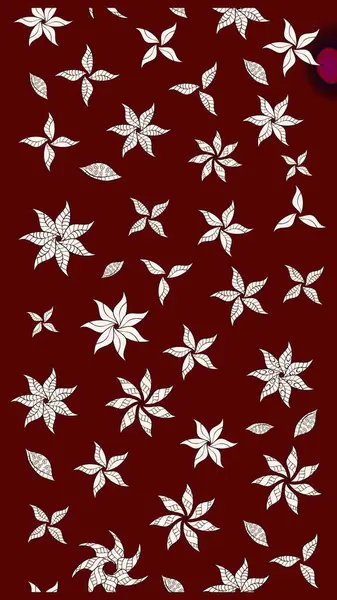 Raster illüstrasyonu. Kırmızı renkte çiçekler. Küçük çiçekte sevimli çiçek deseni var..