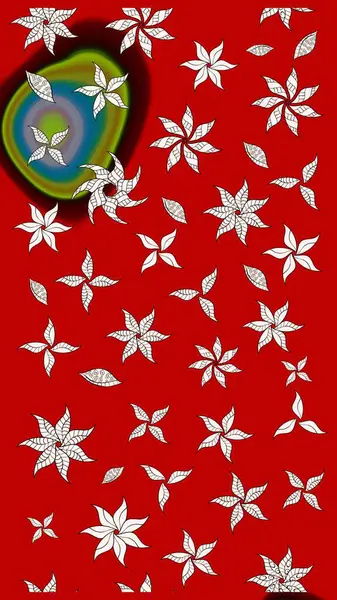 Küçük çiçekte güzel bir desen var. Raster deseni. Çiçek kolajı. Çiçek arkaplan. - Kırmızı çiçekler. Çiçek kompozisyonu. Doğa.