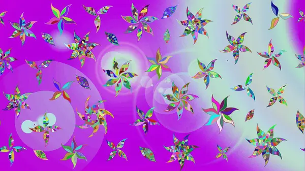 Küçük çiçekteki sevimli çiçek deseni. Mor renkte çiçekler.