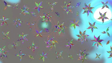 Organik elementler. Raster deseni. Suluboya etkisi. Botanik çizim deseni.