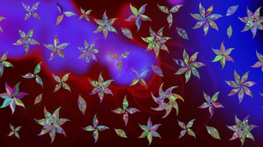 Raster deseni. - Kahverengi çiçekler. Küçük çiçekte güzel bir desen var. Doğa. Çiçek kolajı. Çiçek kompozisyonu. Çiçek arka planı.