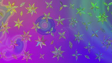 Modern, menekşe rengi raster arka plan duvar kâğıdı illüstrasyonu, klasik çizgili, desenli desenli çiçekler, çiçekli süsler. Çiçekli el çizimi çizimi deseni.