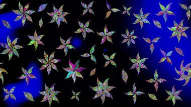 Siyah renkte manzaralı çiçek deseni. Üst manzara, yumuşak stil. Çiçek kompozisyonu, el boyası, hassas şablon. Sevgililer günü ve tebrik kartı konsepti için şık bir davet.