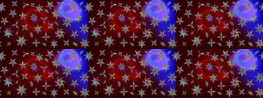 Nazik, narin çiçek arkaplanı. Çiçekli karalama şeklinde Raster çiçek deseni. Kahverengi renkte çiçekler.