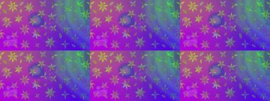 Bahar çiçekleriyle güzel bir çiçek deseni çizmişsin. Güzel kumaş deseni. Raster illüstrasyonu.