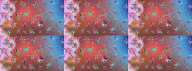 Renkli Bahar Teması eskiz kalıbı. Düz Çiçek Elementleri Tasarımı. Çiçek desenli eskiz, yaz çiçekleri. Pembe renkte çiçekler.