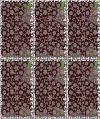 Kahverengi renkli çiçek desenli eskiz, el yapımı papatyalar, papatyalar. Tekrar eden çiçek arkaplanı, zarif kahverengi çiçek duvar kağıdı..