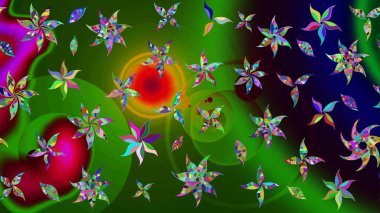 Raster güzel bir çiçek deseni çizmiş. Nazik romantik baskı. Bahar mevsimi. Tatil havası..