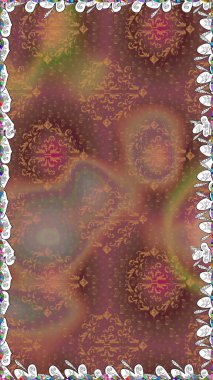 Kusursuz Chichi kumaş deseni. Renkli Bahar Temalı Kusursuz Arkaplan. Çiçek deseni. Düz Çiçek Elementleri Tasarımı. Raster illüstrasyonu.