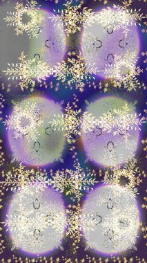 Kar tanesi süsü Raster illüstrasyonu. Güzel süs eşyası. Renkli kar tanesi süsü. Kar taneleri izole edildi.