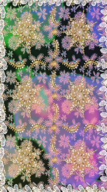 Antika altın tekrarlanabilir duvar kağıdı. Damask arkaplanı tekerrür ediyor. Tarafsız renklerde altın element. Barok tarzında altın çiçek süsü..