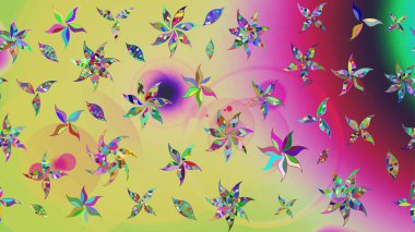 Tarafsız renklerde bir papatya deseni. Tarafsız renklerde. Raster illüstrasyonu.