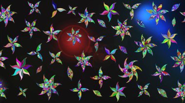 Gri renkli çiçekler. Hediye ambalaj kağıdı, tebrik kartları, posterler ve pankart tasarımı. Raster düz çiçek çizim deseni.