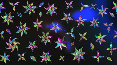 Gri renkli çiçekler. Renkli Bahar Teması eskiz kalıbı. Düz Çiçek Elementleri Tasarım Raster illüstrasyonu. Çiçek eskiz kalıbı geçmişi.