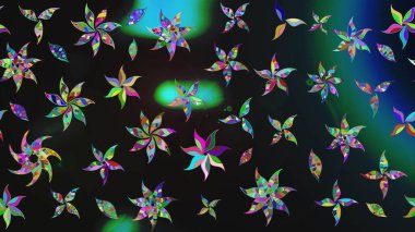 Çiçekli çiçek deseni, suluboya. Gri renkli çiçekler. Renkli bahar temalı eskiz kalıbı. Düz Çiçek Elementleri Tasarım Raster illüstrasyonu.