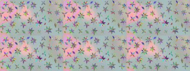 Sınır Kızılderili çiçekli paisley patten. Raster Henna tarzı. Tebrik kartı geçmişi, boyama kitabı, arkaplan ve tekstil için kullanılabilir. Taslak süsleme izi. Etnik Mandala havlusu.