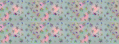 Gri renkli çiçekler. Renkli Bahar Teması eskiz kalıbı. Düz Çiçek Elementleri Tasarımı. Çiçekle çizim deseni.