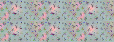 Doğal kozmetik ürünleri, parfüm, çiçekçi dükkanı için bahar ihalesi tasarımı. Karşılama ya da düğün geçmişi olarak kullanılabilir. Paket kağıdı için en iyisi. Gri lale çiçekli Raster çizim deseni.