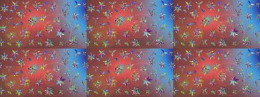 Kahverengi renkli çiçekler. Hediye ambalaj kağıdı, tebrik kartları, posterler ve pankart tasarımı. Raster düz çiçek çizim deseni.