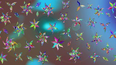 Küçük çiçekteki sevimli çiçek deseni. Kahverengi renkte çiçekler.