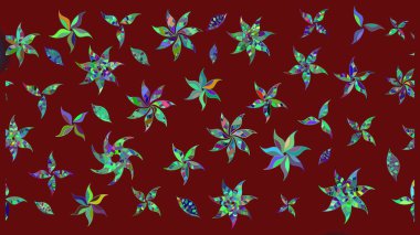 Modaya uygun kumaş deseni. Tony 'nin kumaş kalıbını çiz. Raster illüstrasyonu. Küçük çiçekte sevimli çiçek deseni var..