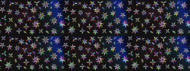 Suluboya çiçekli çiçek deseni. Raster illüstrasyonu. Gri renkli güzel tekstil.