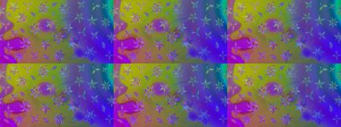 Mor renkli güzel bir tekstil. Suluboya çiçekli çiçek deseni. Raster illüstrasyonu.