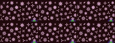 Kahverengi renkte kahverengi papatya deseni. Kahverengi renklerde. Raster illüstrasyonu.