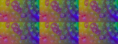 Kahverengi renkte sevimli çiçekler. Küçük çiçekli basit bir çiçek çizimi. Moda baskısı, albüm, ambalaj kağıdı ve duvar kağıdı için zarif dekoratif süslemeler. Raster illüstrasyonu.