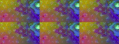 Süslü kumaş deseni. Çiçekli çiçek deseni, suluboya. Raster deseni.