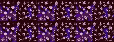 Kahverengi renkli şirin çiçek deseni. Düz Çiçek Elementleri Tasarımı. Renkli Bahar Teması eskiz kalıbı. Raster Modaya uygun kumaş deseni.