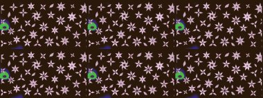 Bahar mevsimi. Kahverengi renkli çiçekler. Raster güzel bir çiçek deseni çizmiş. Tatil havası. Nazik romantik baskı.