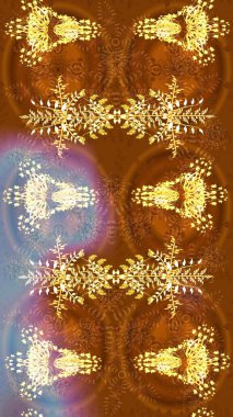 Noel tasarımı için. Yeni yıl tabelası. Kar tanesi kışı kahverengi renklerde yalıtılmış. Raster illüstrasyonu. Kutlamanın sembolü. Kahverengi simge silueti.