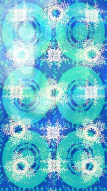 Raster Noel soyut renkli arka plan ve tatlı kar tanesi. Tarafsız, beyaz ve mavi renklerde farklı kar taneleri toplayıcı, kış elementleri.