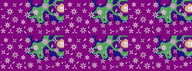 Çiçekli karalama şeklinde Raster çiçek deseni. Mor renkli çiçekler. Yumuşak, yaz çiçekli arka plan.