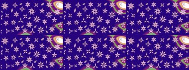 Düz Çiçek Elementleri Tasarımı. Çiçekli eskiz çizimi. Mavi renkli çiçekler. Renkli Yaz Teması çizim şablonu.