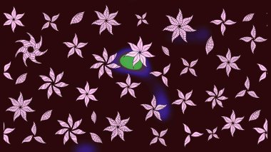 Raster - stok. Kahverengi çiçekli eskiz deseni, suluboya çiçek deseni, sevimli çiçek, duvar kağıdı, kart veya kumaş için fayanslı.