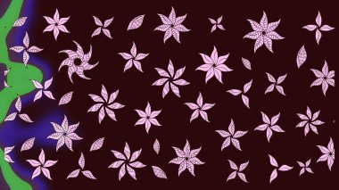 Kumaş, tekstil, duvar kağıdı baskısı için. Eski usul. Raster. Tomurcukları çiçek olan sevimli bir çiçek deseni. Raster illüstrasyonu. Taslak arkaplan.