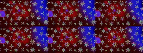 Raster illüstrasyonu. Çiçekler, dallar, bitkiler ve çiçekler. Güzel kumaş deseni. El çizimi.