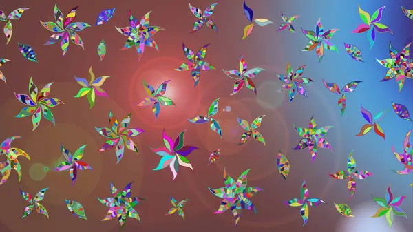 Doğa. Küçük çiçekte güzel bir desen var. Çiçek kolajı. Raster deseni. Çiçek arkaplan. - Kahverengi çiçekler. Çiçek bileşimi.