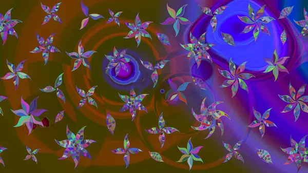 Raster illüstrasyonu. Tekstil veya kitap kapakları, imalat, duvar kağıtları, baskı, hediye paketi ve yapıştırma kitabı için çiçek eskizi geçmişi. Küçük ölçekli çiçeklerdeki basit sevimli desen.