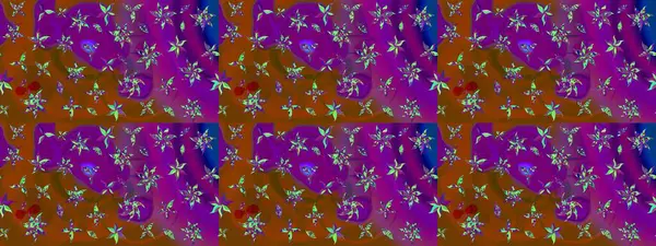 Mor renkler üzerine çiçek desenli çizimler, el yapımı papatyalar, papatyalar. Tekrarlayan çiçek arkaplanı, zarif mor çiçek duvar kağıdı.