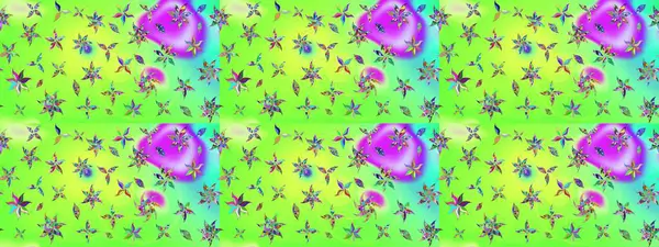 El yapımı çiçek ve bitki koleksiyonu. Şirin karalamalı çiçek desenli çizim. Raster illüstrasyonu. Raster illüstrasyonu. Çizim biçimi yeşil renklerde.