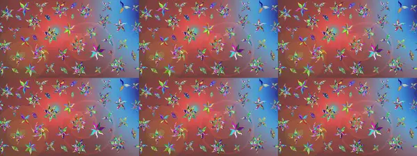 Kahverengi renkli çiçekler. Hediye ambalaj kağıdı, tebrik kartları, posterler ve pankart tasarımı. Raster düz çiçek çizim deseni.