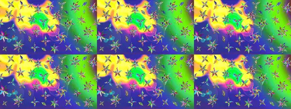 Yeşil renkli çiçekler. Renkli Bahar Teması eskiz kalıbı. Güzel çiçek deseni. Düz Çiçek Elementleri Tasarımı.