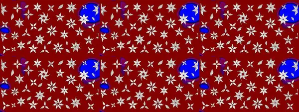 Suluboya stilinde kırmızı renkte. Raster illüstrasyonu. Küçük çiçekli bahar deseni çiz.